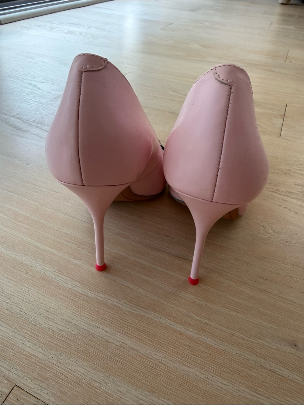 Sophia Webster Pink Pointed-Toe Pumps with 'Boss Lady' Appliqué - Picture 4 of 6